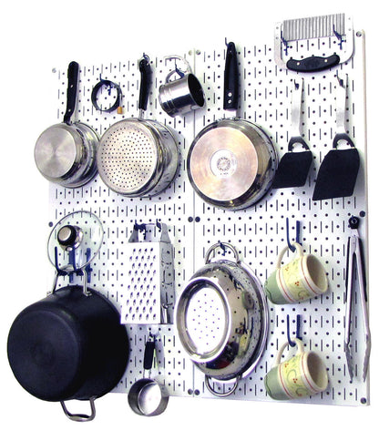 Kitchen Pegboard Organizer Kit Pots & Pans Rack - Pegboard With Hooks