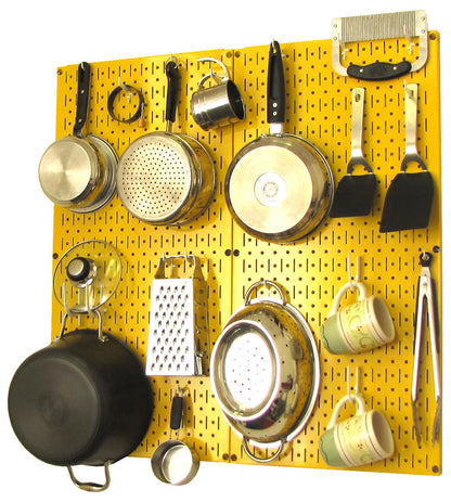 Kitchen Pegboard Organizer Kit Pots & Pans Rack - Pegboard With Hooks