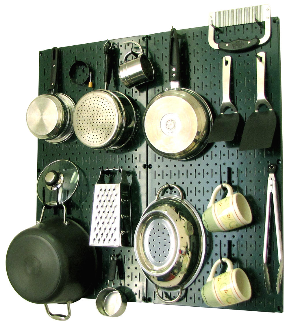 Kitchen Pegboard Organizer Kit Pots & Pans Rack - Pegboard With Hooks