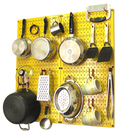 Kitchen Pegboard Organizer Kit Pots & Pans Rack - Pegboard With Hooks