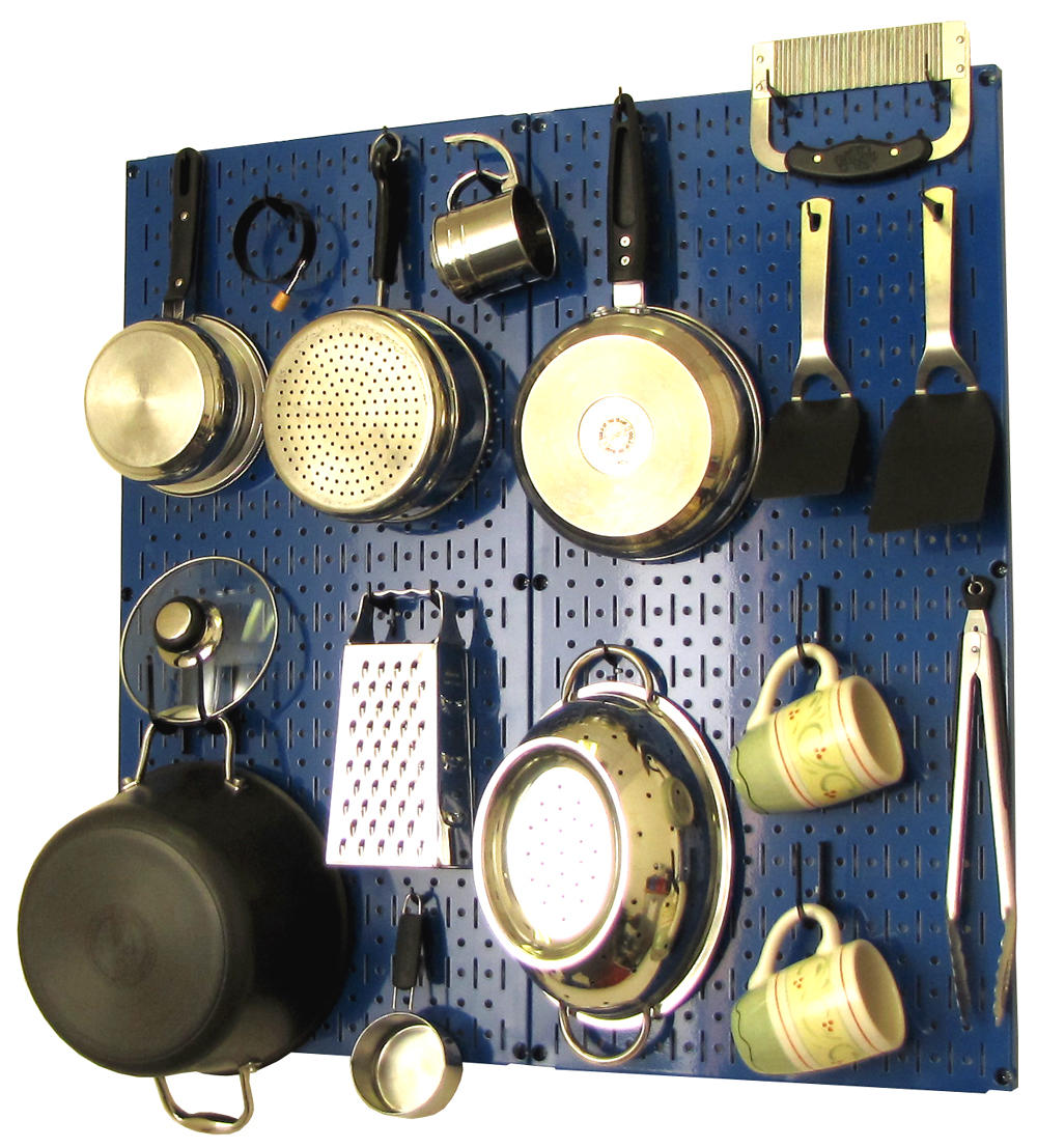 Kitchen Pegboard Organizer Kit Pots & Pans Rack - Pegboard With Hooks