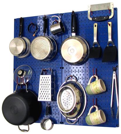 Kitchen Pegboard Organizer Kit Pots & Pans Rack - Pegboard With Hooks