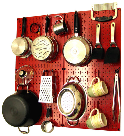 Kitchen Pegboard Organizer Kit Pots & Pans Rack - Pegboard With Hooks
