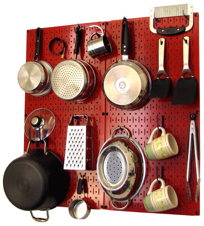 Kitchen Pegboard Organizer Kit Pots & Pans Rack - Pegboard With Hooks