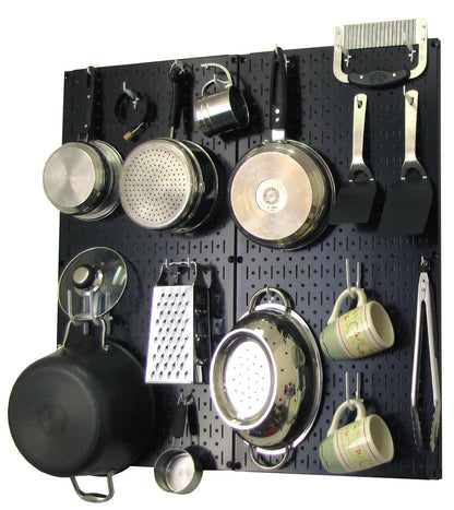 Kitchen Pegboard Organizer Kit Pots & Pans Rack - Pegboard With Hooks
