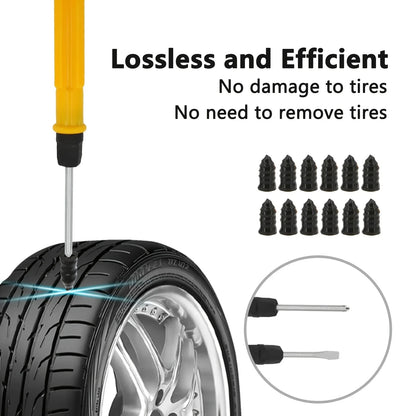 Car Motorcycle Tire Repair Kit 132 Piece Puncture Emergency Set