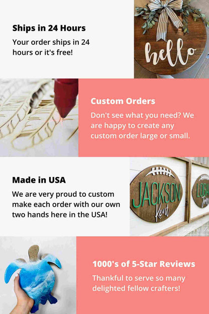 Script Font Custom Name Wood Cutout - Baby Nursery - Decor - DIY - up to 48 Wide"