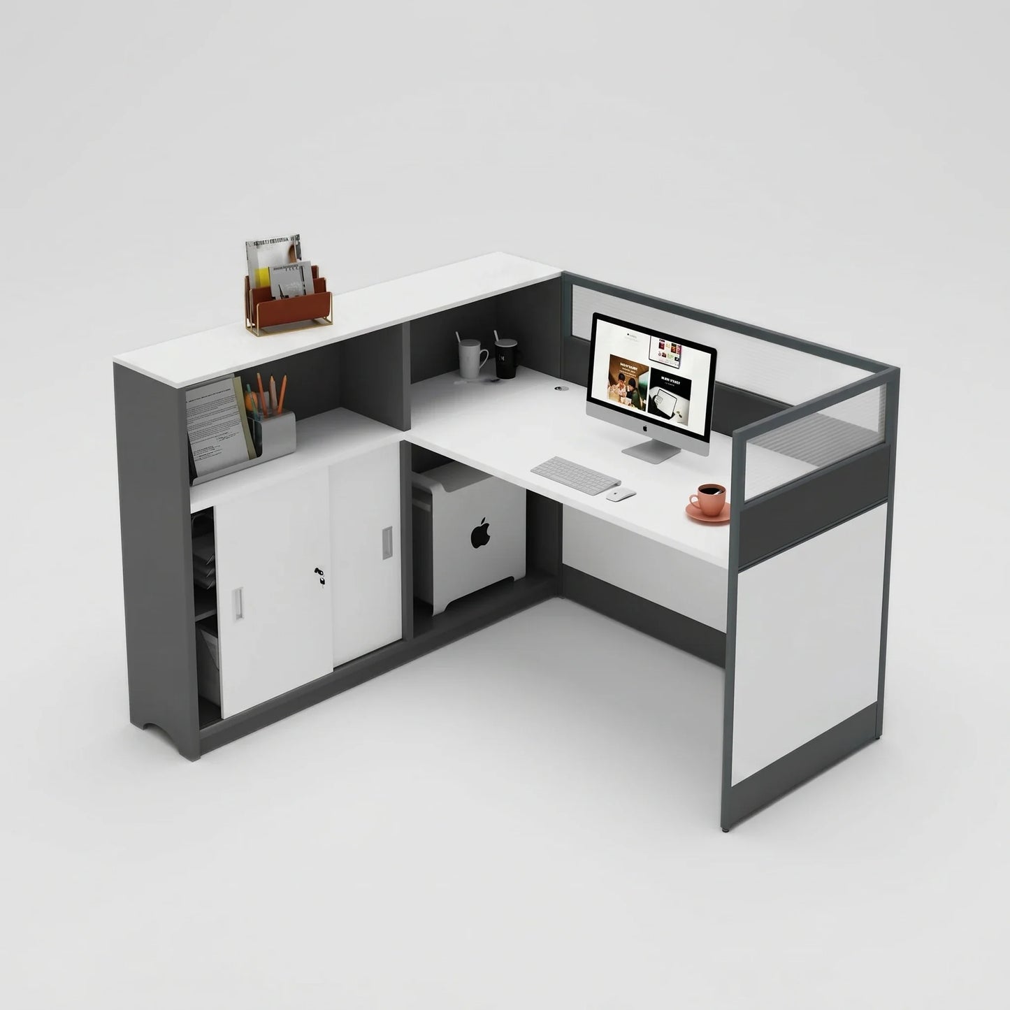 Norven · L-Shaped Cubicle Office Workstation