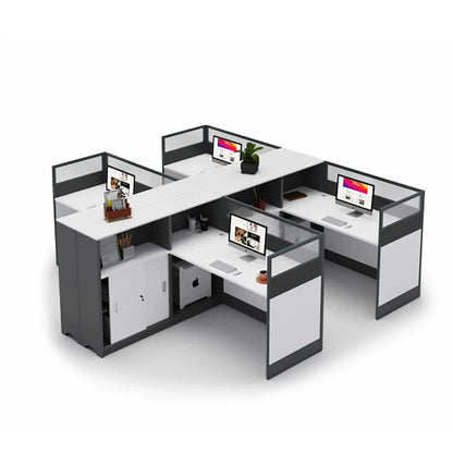 Norven · L-Shaped Cubicle Office Workstation